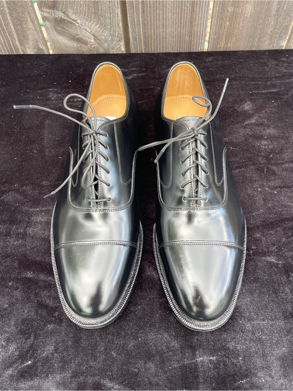 Johnston & Murphy 10.5 D Optima Melton Cap Toe Oxford Dress Shoe